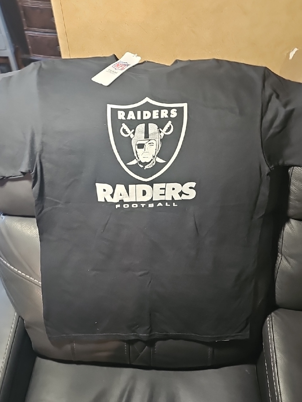 Raiders Black Short Sleeve Logo Tee